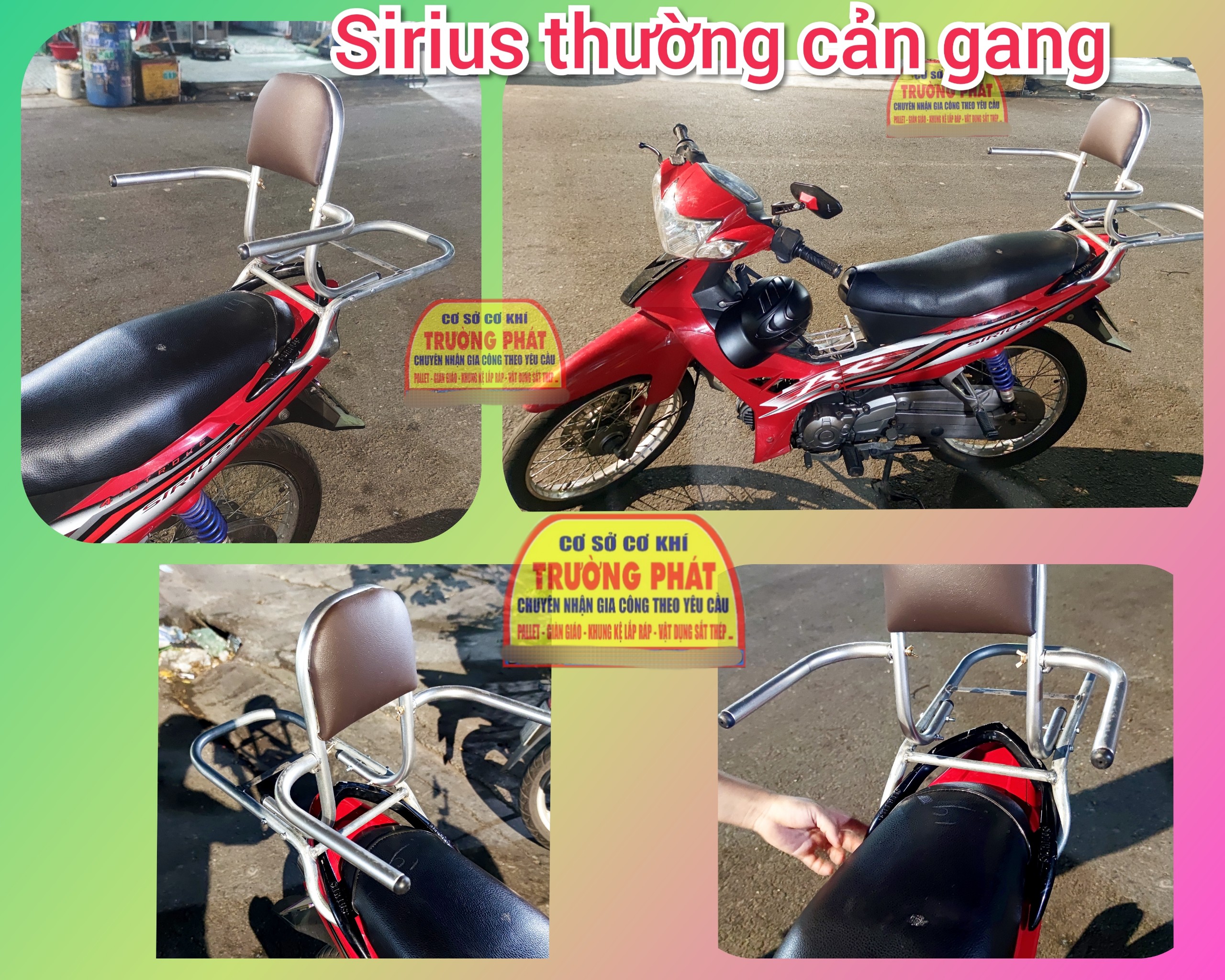 Baga phượt 16TP cho dòng xe Sirius thường cản gang , ware RSX fi,ware alpha, ware S, xe future neo, Dream ...