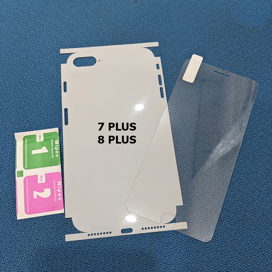 Bộ PPF full viền đục lỗ loa kính cường lực  dành cho iPhone 7 Plus 8 Plus