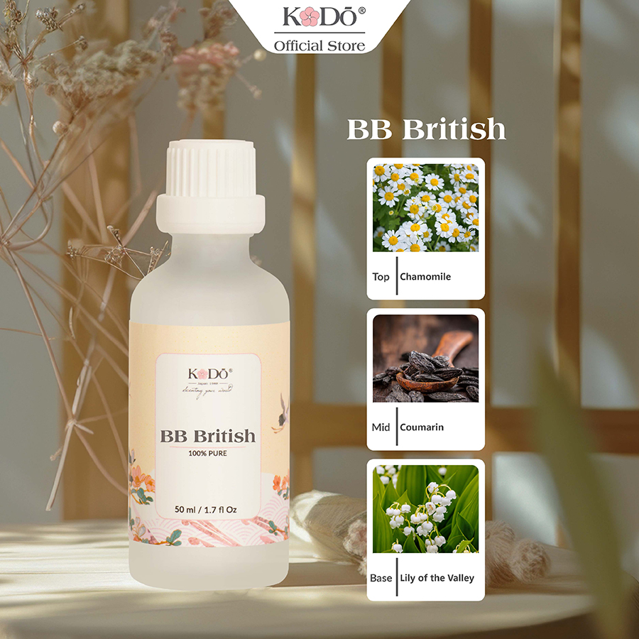 Tinh Dầu Nước Hoa Kodo BB British Hương Hoa Ly -  Làm Thơm Phòng, Không Gian, Quần Áo - Classic Collection -  Kiểm Định An Toàn QUATEST3 10ml/50ml/100ml/500ml