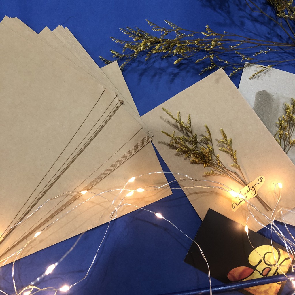 Xấp 50 tờ Giấy Xi măng Kraft Nhật 230gsm và giấy Kraft da bò 70gsm KAS - KPOP ALL STARS