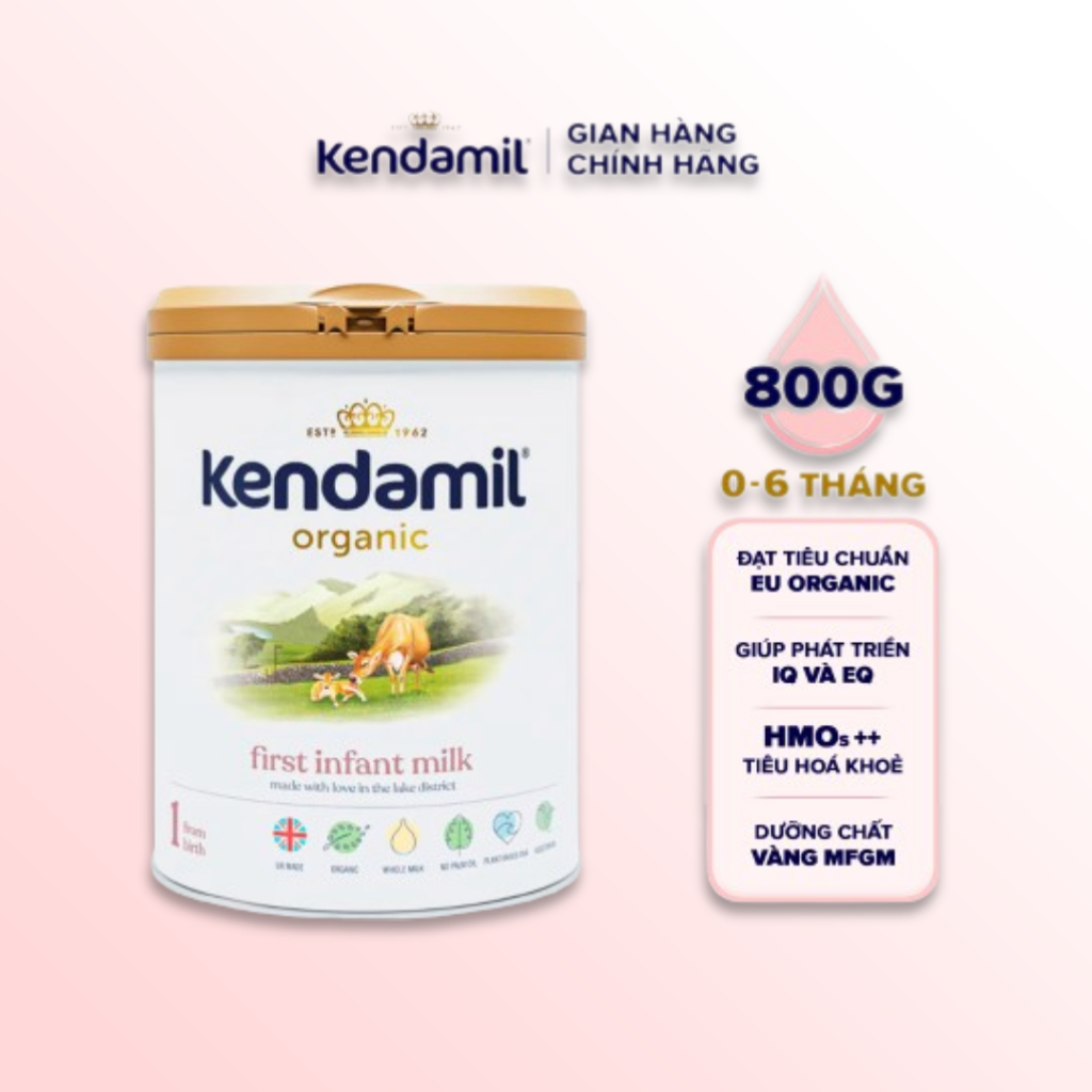 Sữa Công Thức Hữu Cơ Kendamil Organic Chứa HMOs Số 1 (800g)