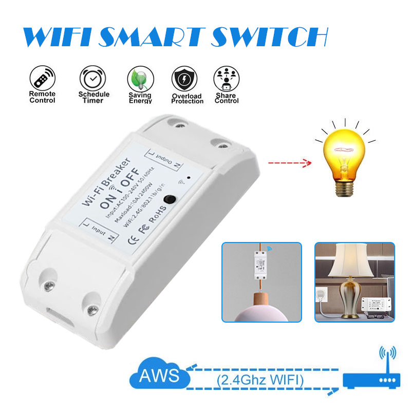 Công tắc wifi Smartlife điều khiển thiết bị điện từ xa qua internet cho ngôi nhà thông minh,Công tắc wifi Smart life bằng điện thoại,3G, 4G