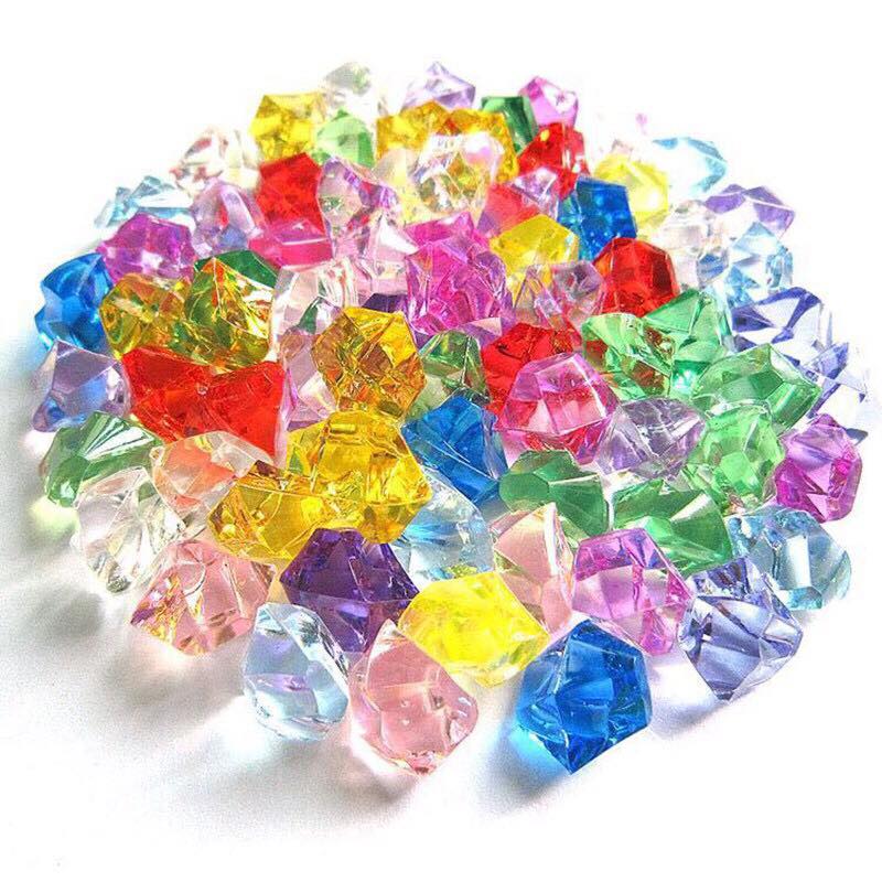 Đá nhựa acrylic trang trí bình hoa, bể cá, viên sỏi pha lê size to nhiều màu