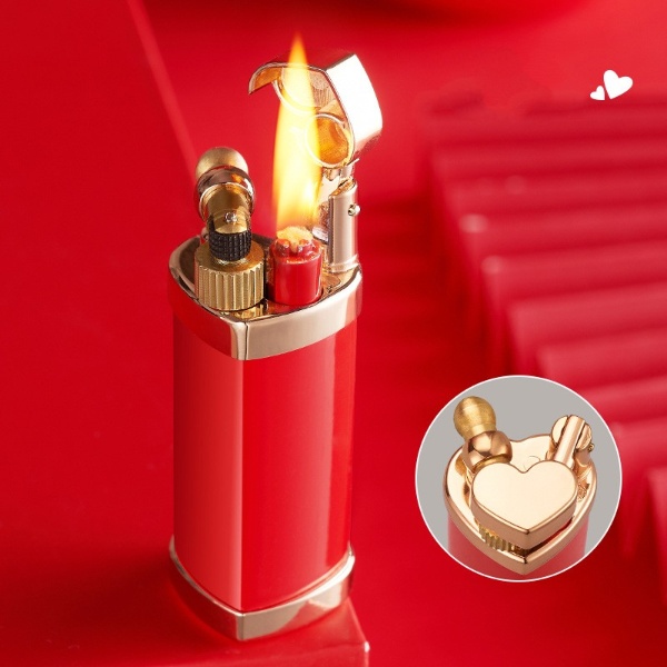 Bật lửa hộp quẹt xăng đá zorro hình trụ trái tim - bật lửa sưu tầm kiểu dáng độc lạ