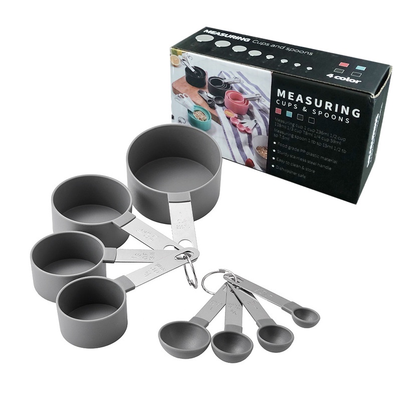 Bộ 8 Muỗng Đong Định Lượng Measuring đủ kích cỡ để làm bánh, múc gia vị