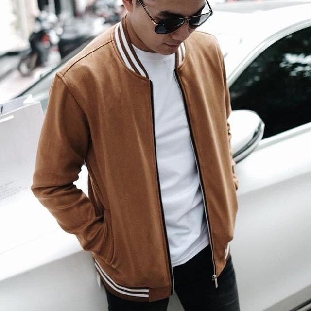 Áo khoác da lộn PATIo ,áo bomber nam tay chun ,áo khoác nam cao cấp 4 màu giữ nhiệt tốt