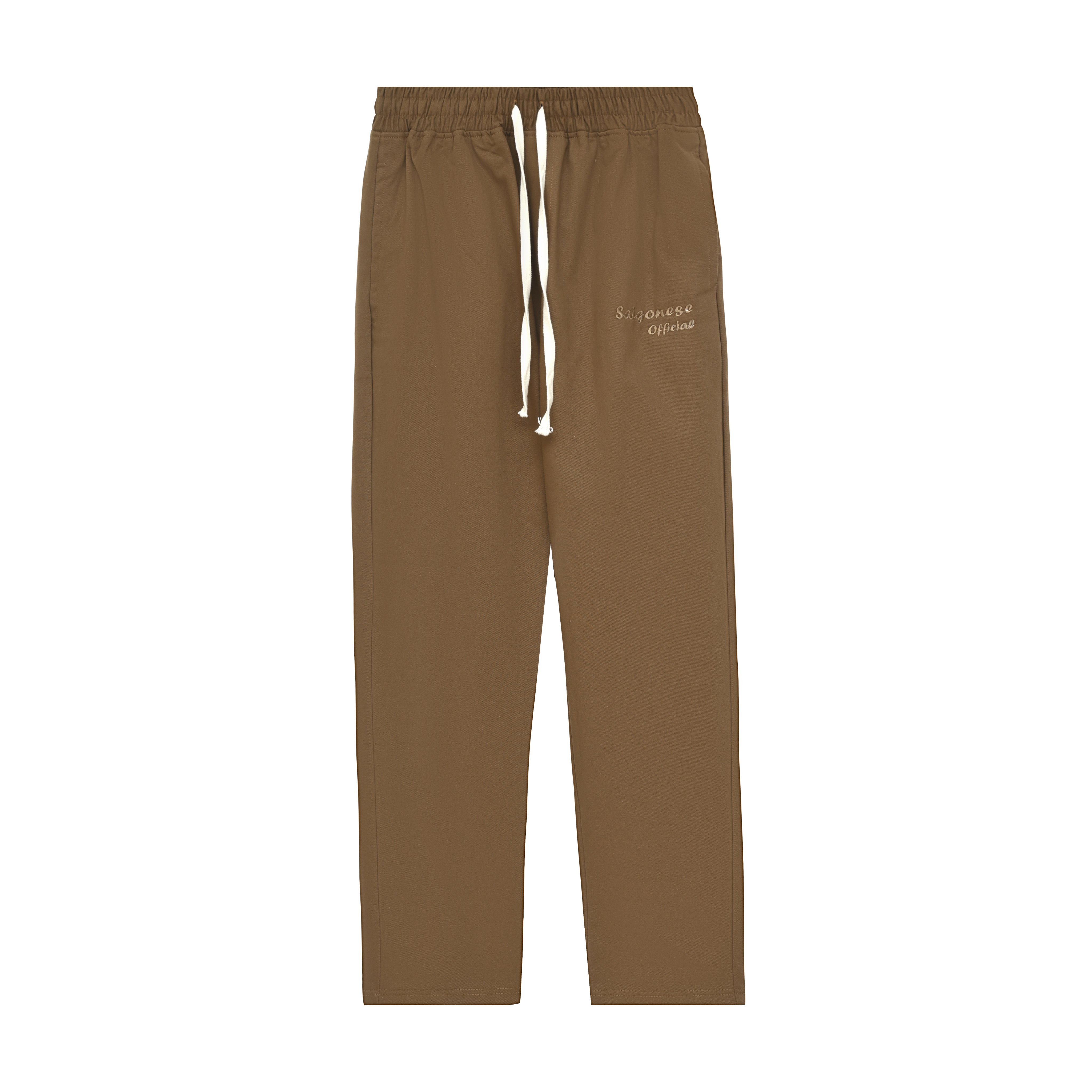 Quần baggy kaki sges quần dài kaki cạp chun ống rộng unisex nam nữ / nâu bò