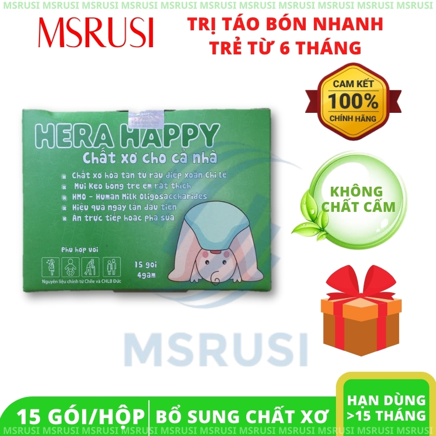 Hera Happy BỔ SUNG CHẤT XƠ PHÒNG NGỪA HỖ TRỢ ĐIỀU TRỊ TÁO BÓN - MSRUSI