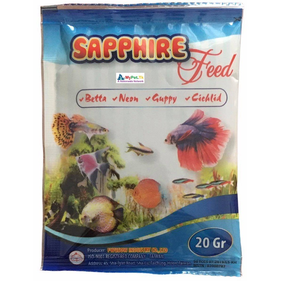 Thức ăn cao cấp Sapphire Feed cho cá cảnh Betta - Neon - Guppy - Lichlid