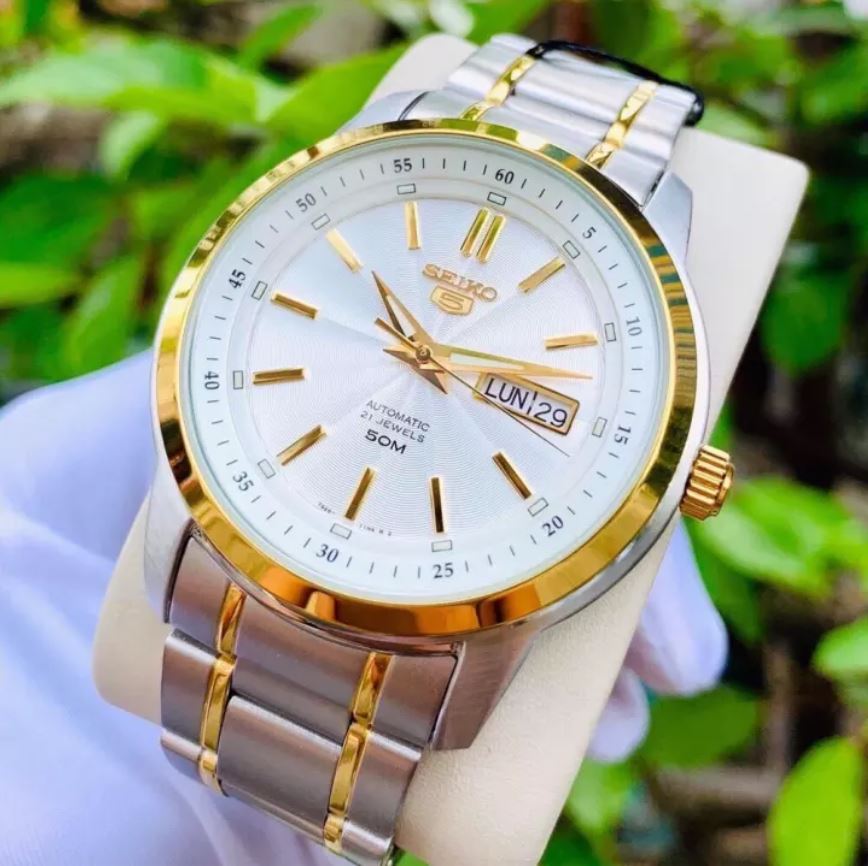[ KING TOP MUA 1 TẶNG 1 ] Đồng Hồ Seiko 5 Jewels Dây Demi Lịch Lãm Bảo Hành 18 Tháng