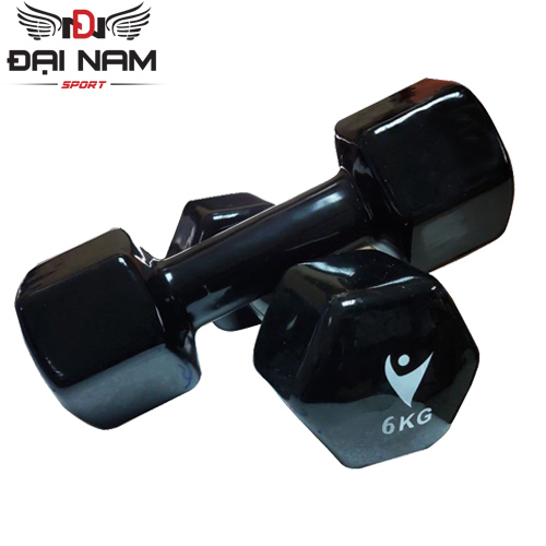 Bộ Cặp Tạ Tay 6kg Bọc Cao Su Trơn Nhập Khẩu Đại Nam Sport (Tổng 12kg)