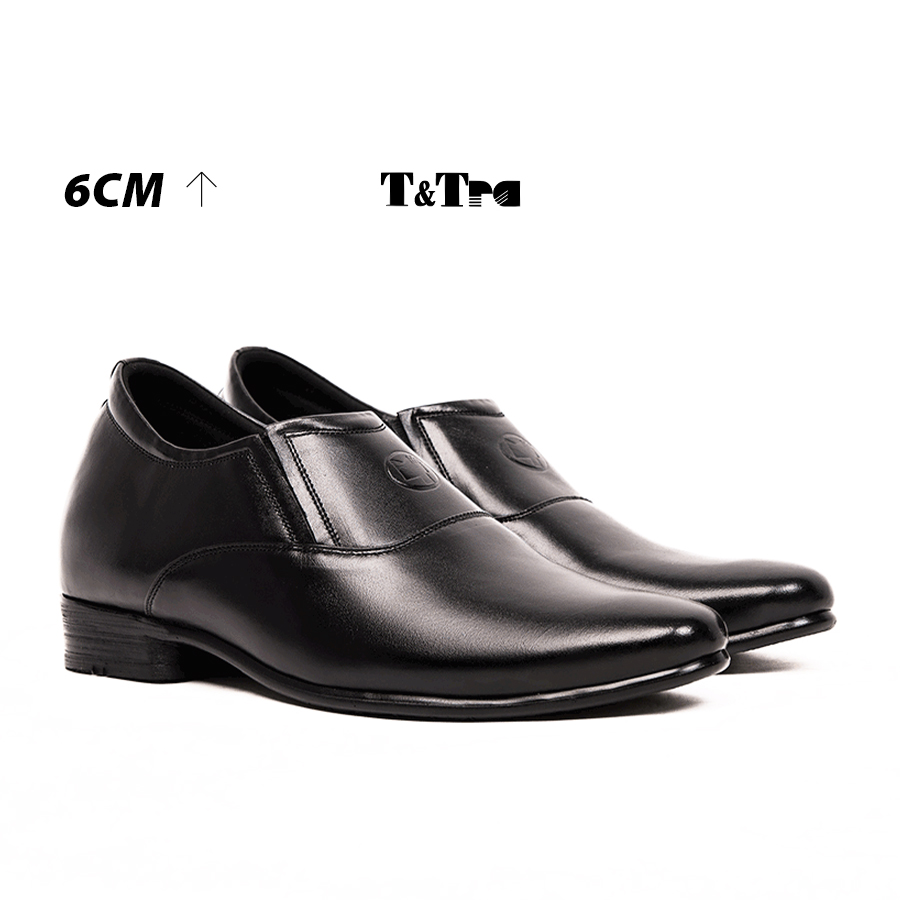 Giày tăng chiều cao nam t&tra s1005 đen trơn