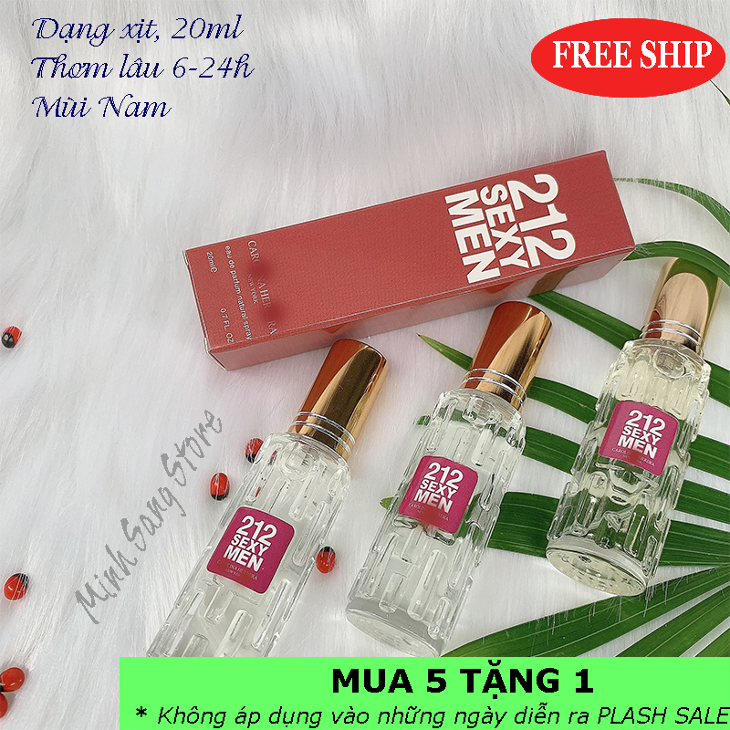 Combo 3 nước hoa nam 212 sexy men chiết pháp 20ml lưu 6-12h