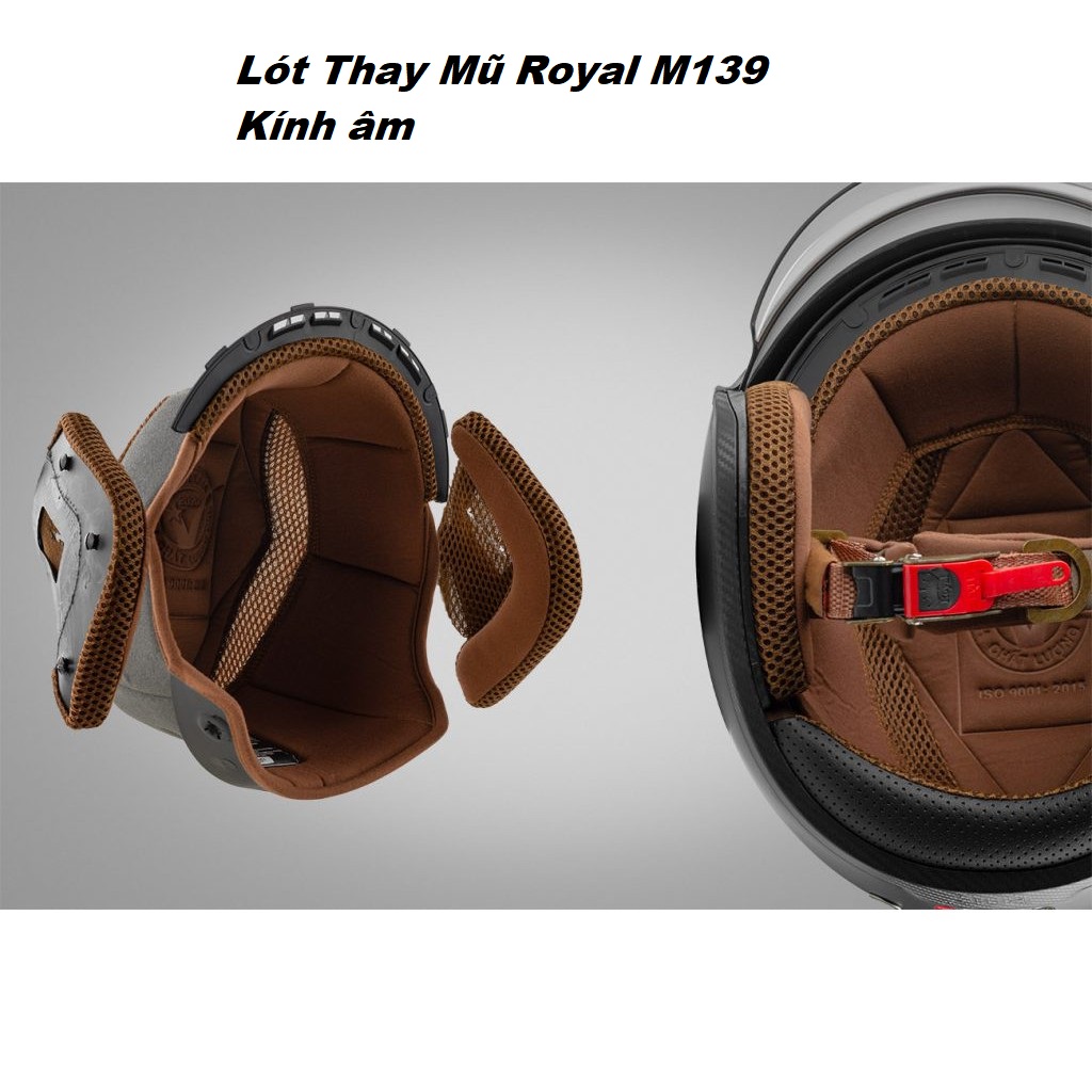 Bộ lót thay thế cho nón Royal m139 kính âm 9 ( nút âm )