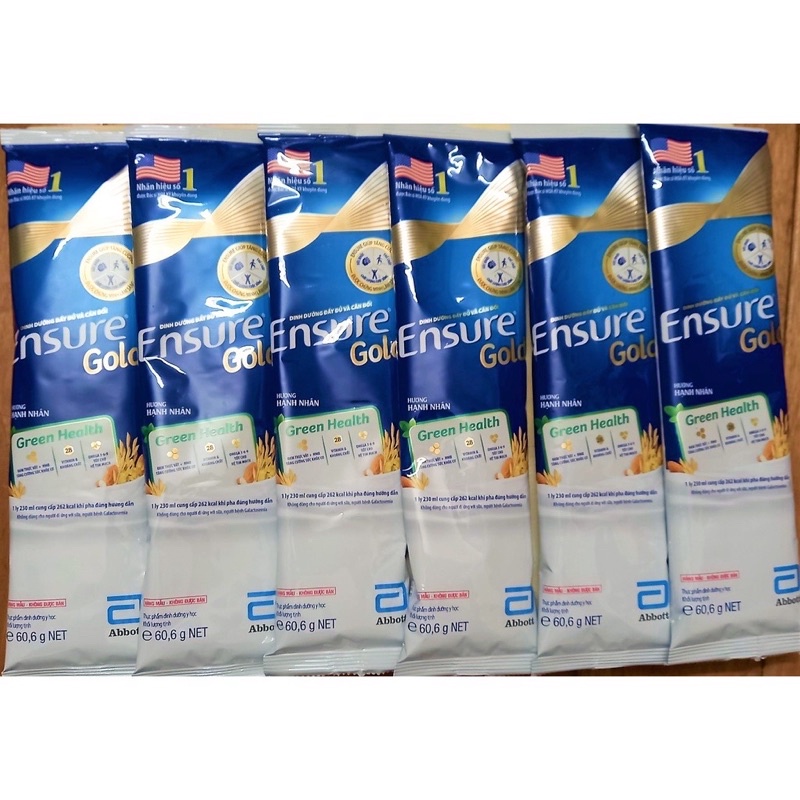 Combo 10 gói Ensure gold green health vị hạnh nhân