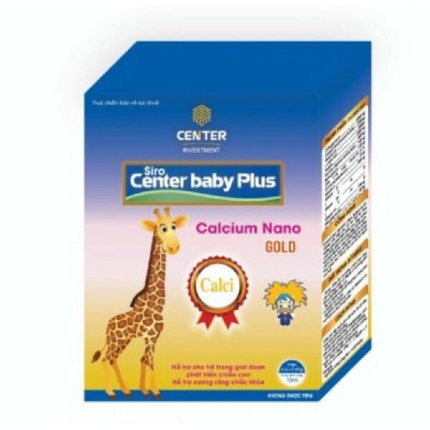 Siro Calcium Nano Gold Center Baby Plus giúp bé phát triển chiều cao4 vỉ x 5 ống