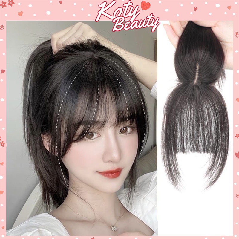 Bangs false 3D grooved scalp Koty, wig cover bald cover silver for women TG200