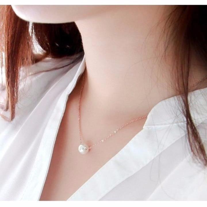 Dây Chuyền Titan Không Đen Ngọc Trai TITAN 988