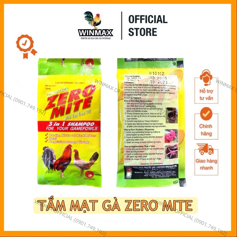 Xà bông tắm mạt gà zero mite, sạch bóng lông, sạch mạt rận trên gà