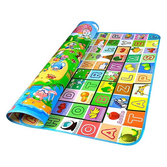 Thảm chơi 2 mặt cho bé Maboshi 1m8 x 2m, chất liệu cotton mút, chống trơn, phù hợp tất cả loại sàn, có kèm túi xách, Thảm Maboshi 2 mặt cho bé phát triển trí tuệ Tmark, Thảm Maboshi 2 mặt 1m8x2m cho bé vừa chơi vừa học, phát triển tư duy