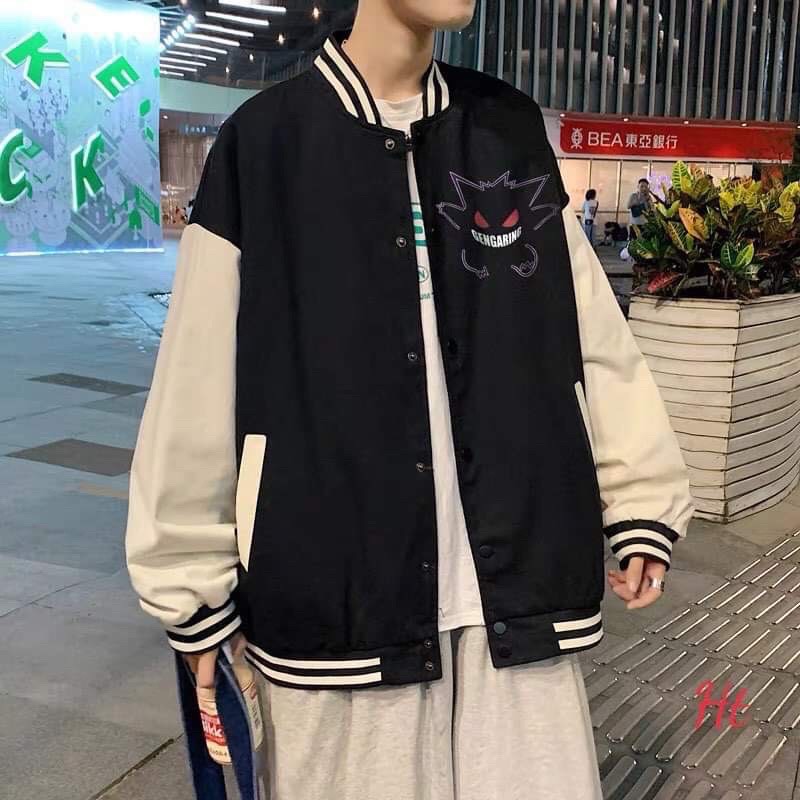 Áo khoác bomber mặt quỷ mắt đỏ gen ht12