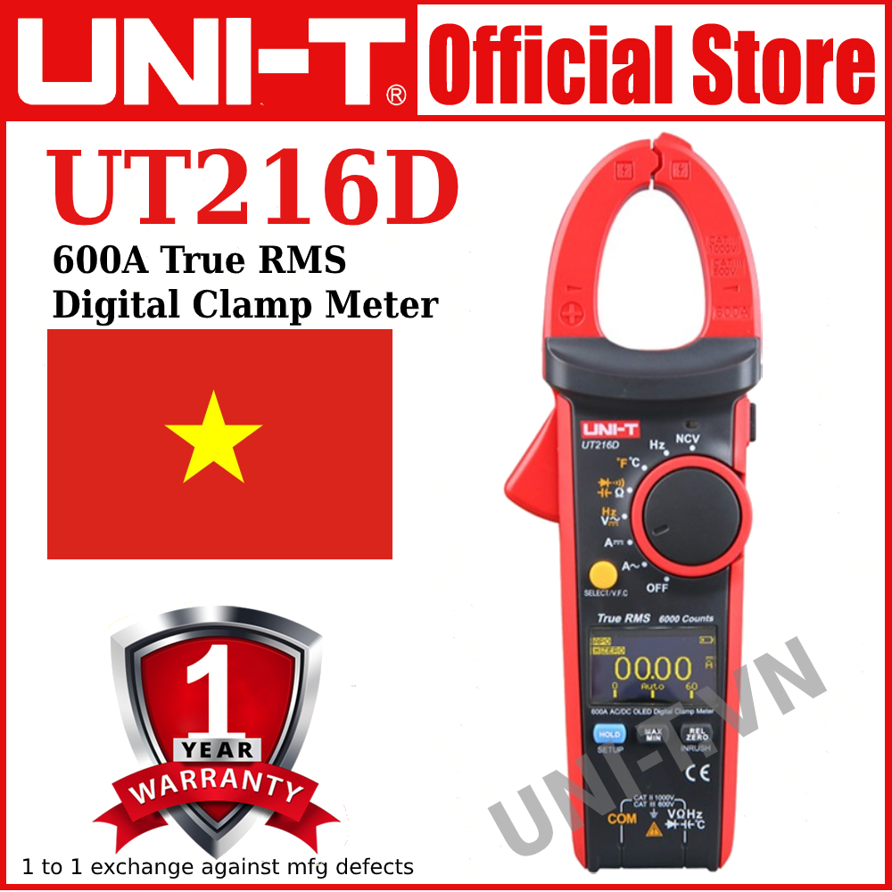 Uni-t ut216d 600a true rms digital clamp meter