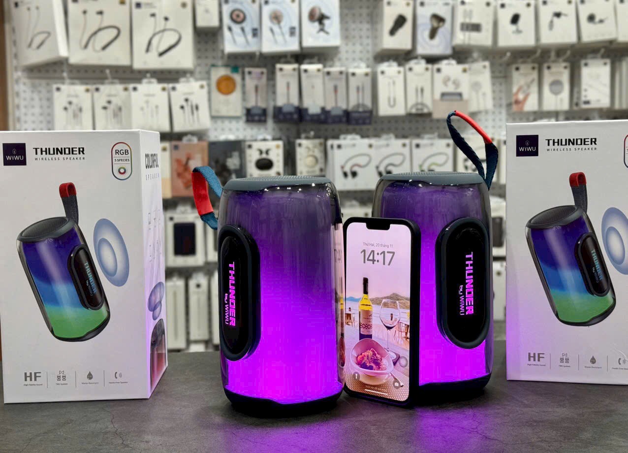 Loa Bluetooth WiWU Thunder P40 Max kết nối 2 loa cùng lúc
