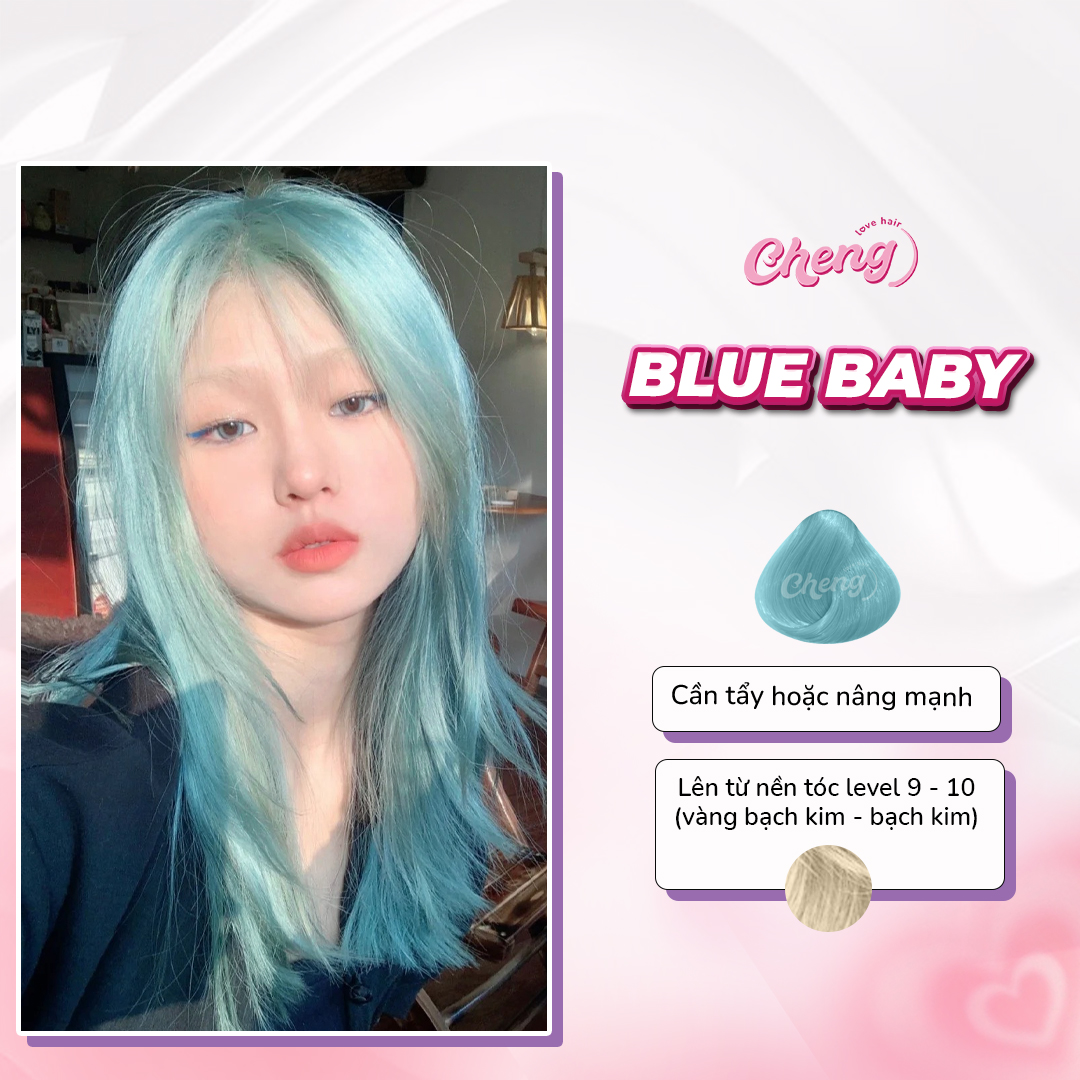 Thuốc Nhuộm Tóc Màu BABY BLUE | Chenglovehair Chenglovehairs