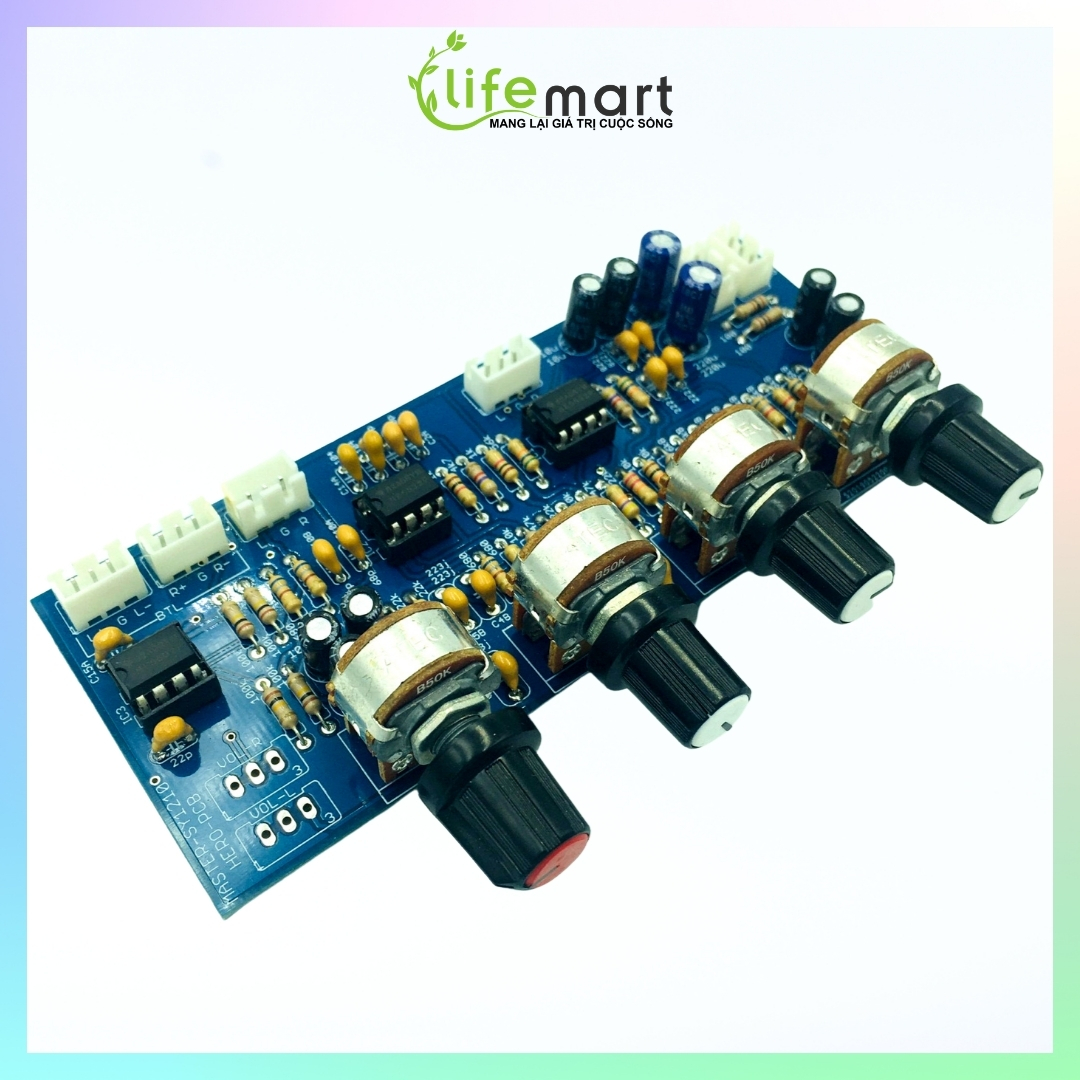 Mạch âm sắc mạch master V3 mạch chỉnh bass treb mạch pre amply, IC NE5532, có cổng ngõ ra âm thanh BTL, LIFEMART A03