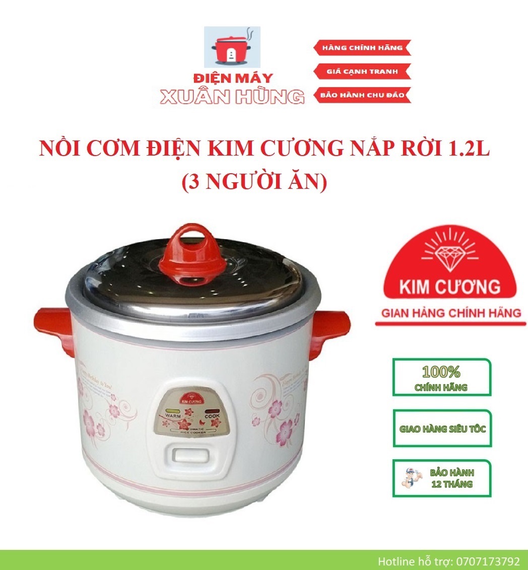 Kc 1.8l - nồi cơm điện kim cương nắp rời 1.8l bảo hành chính hãng 12 tháng