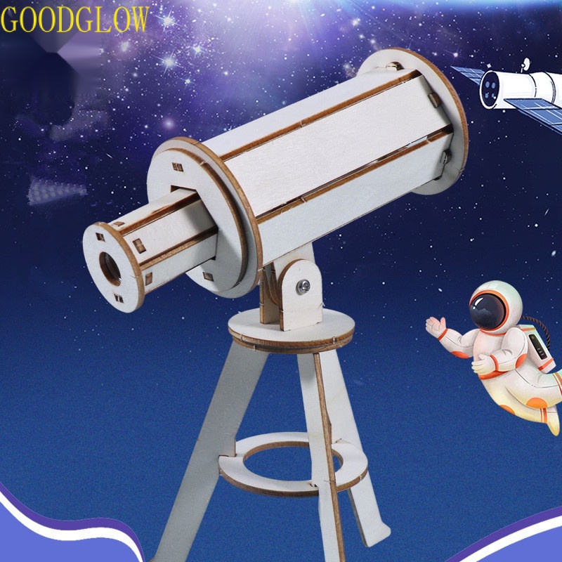 Giáo dục có năng khiếu DIY Kính thiên văn bằng một mắt kính thiên văn mô hình bằng gỗ Xây Dựng Bộ dụng cụ lắp ráp đồ chơi trẻ em trường dự án Quà Tặng