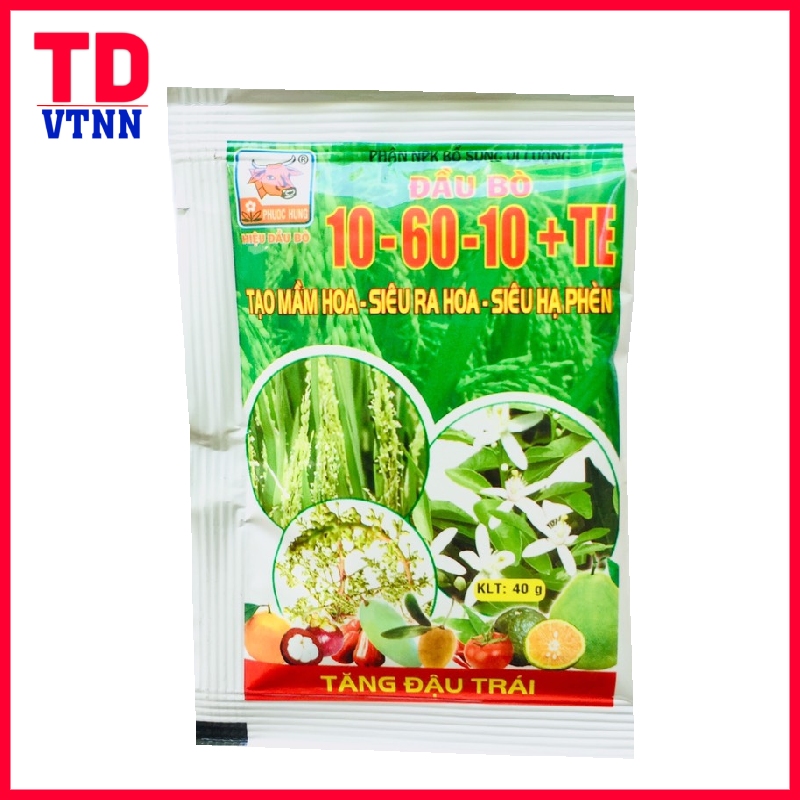 Phân Bón Lá 10-60-10 Tạo Mầm Hoa, siêu hạ phèn.1 gói