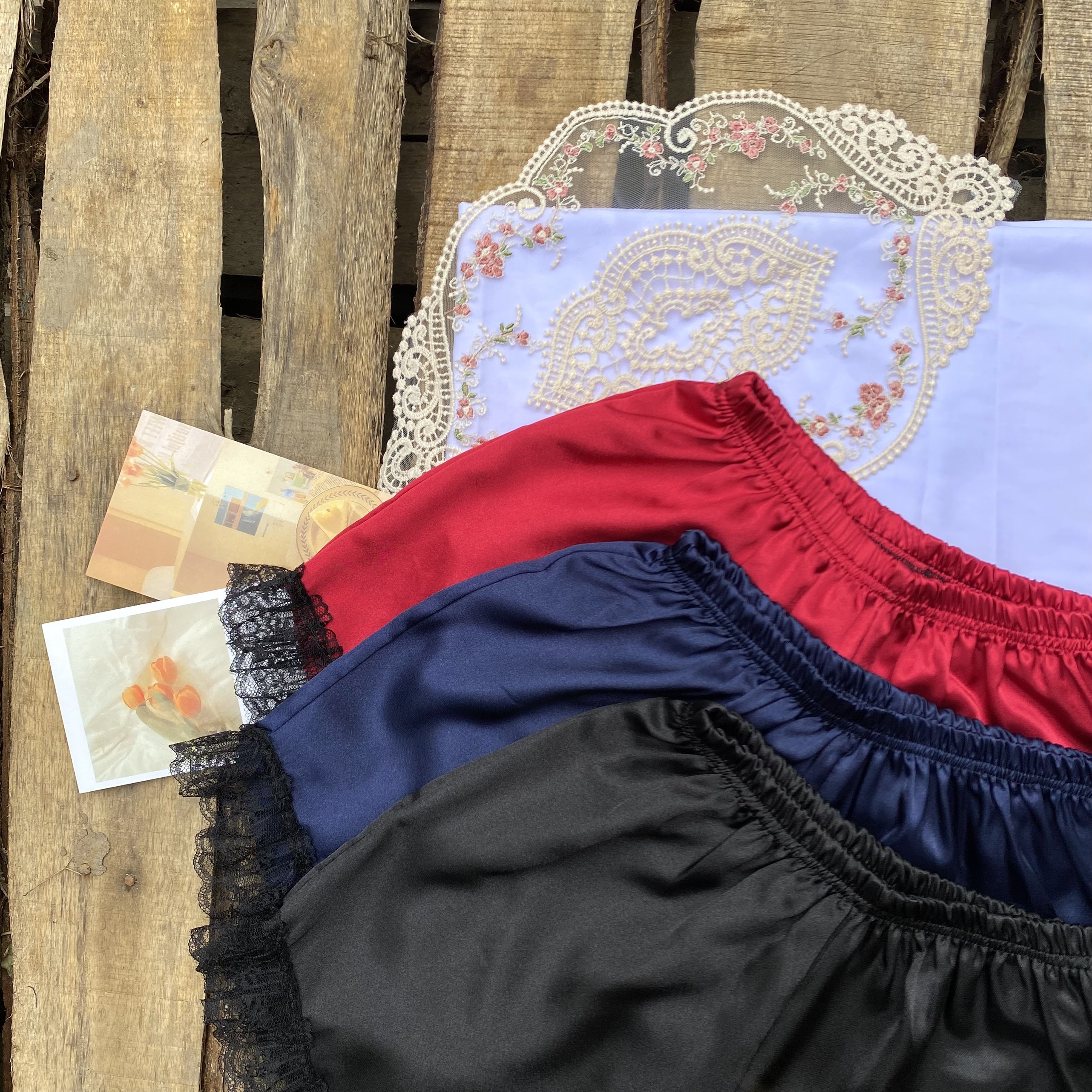 [ẢNH+VIDEO THẬT] QUẦN ĐÙI LỤA SATIN CHO NỮ PHỐI REN QUYẾN RŨ (CÓ BIG SIZE) THOẢI MÁI, THOÁNG MÁT