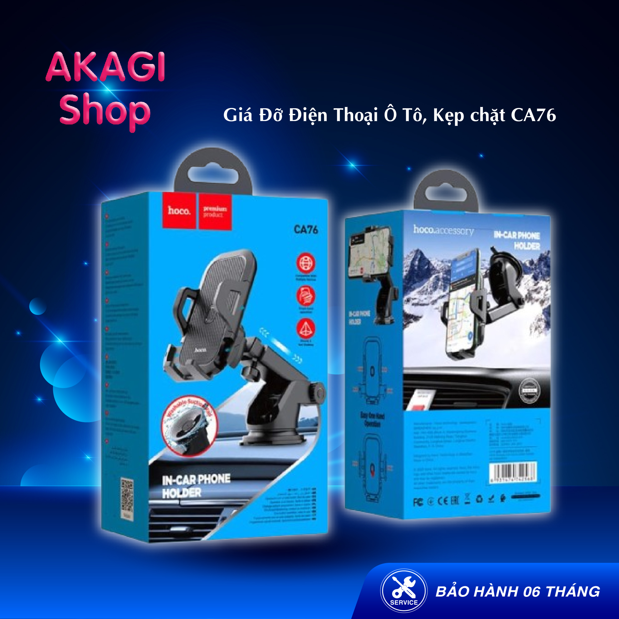Giá đỡ điện thoại - giá đỡ điện thoại ô tô, kẹp điện thoại ô tô dùng gắp taplo, hít kính hoco ca76, phụ kiện điện thoại, phone