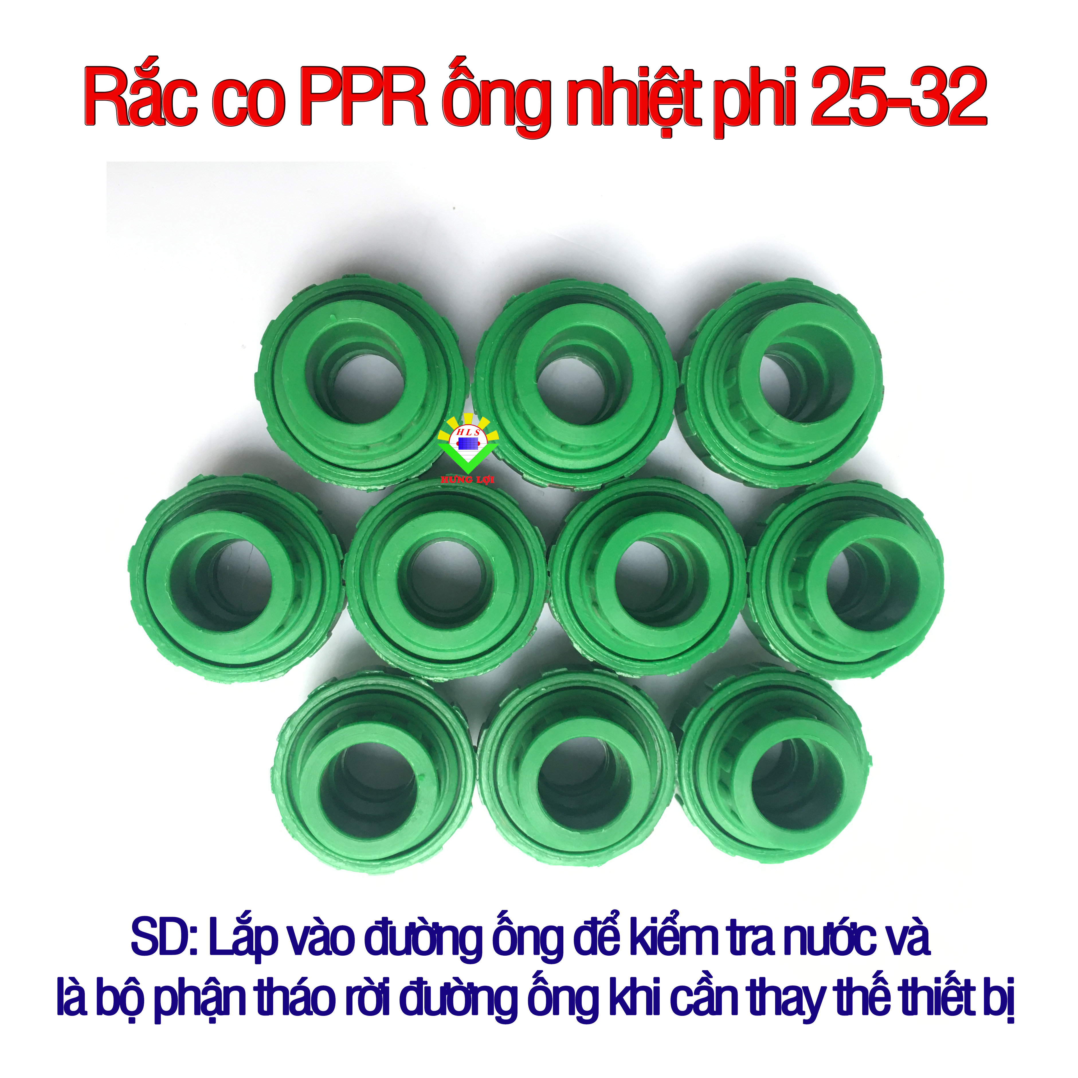 Rắc co PPR ống nhiệt phi 25-32 combo 10 cái - phụ kiện ống nước nóng, lạnh