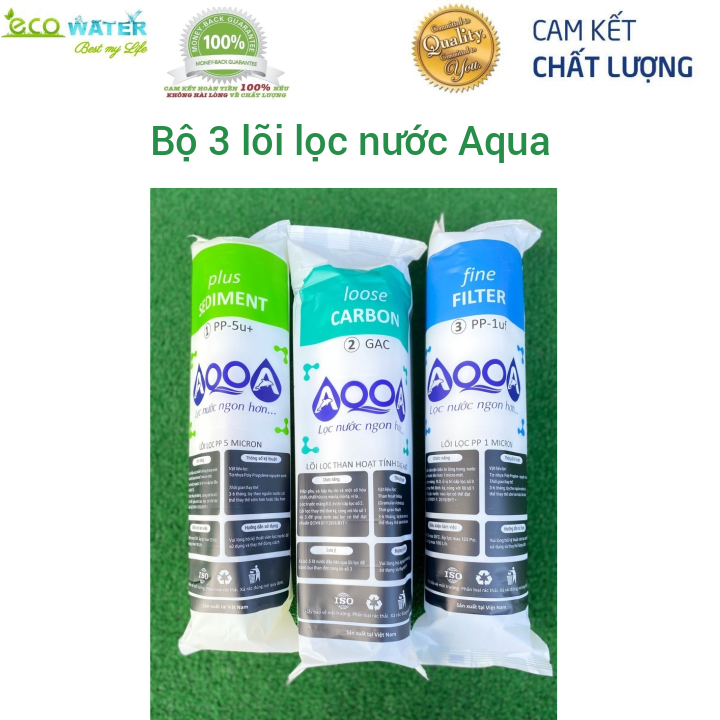 Bộ lõi lọc nước 1 2 3 AQUA - lõi lọc nước