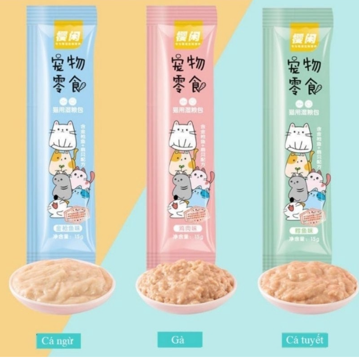 Súp thưởng cho mèo pate thanh shizuka 3 thanh 15gr