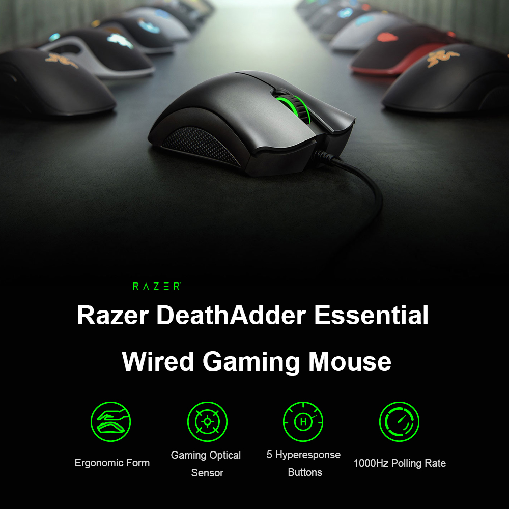 Chuột chơi game Razer Deathadder Essential new- Hàng chính hãng