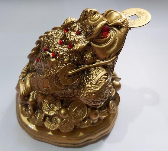 Tượng cóc ba chân ngậm tiền vàng MIỄN SHIP ( mỹ nghệ Huế , size nhỏ )