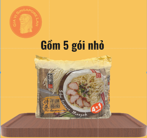 [CẬN DATE HSD/EXP:04/02/26] The Kitchen Food Mì sợi dẹt vị nguyên bản Malaysia / Sibu Instant Meepok Original 5 gói 550g