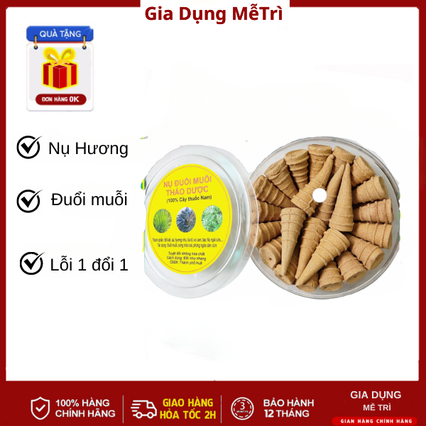 Hộp nụ muỗi thảo dược 100% lành tính, , hộp nụ đuổi muỗi nhang muỗi an toàn