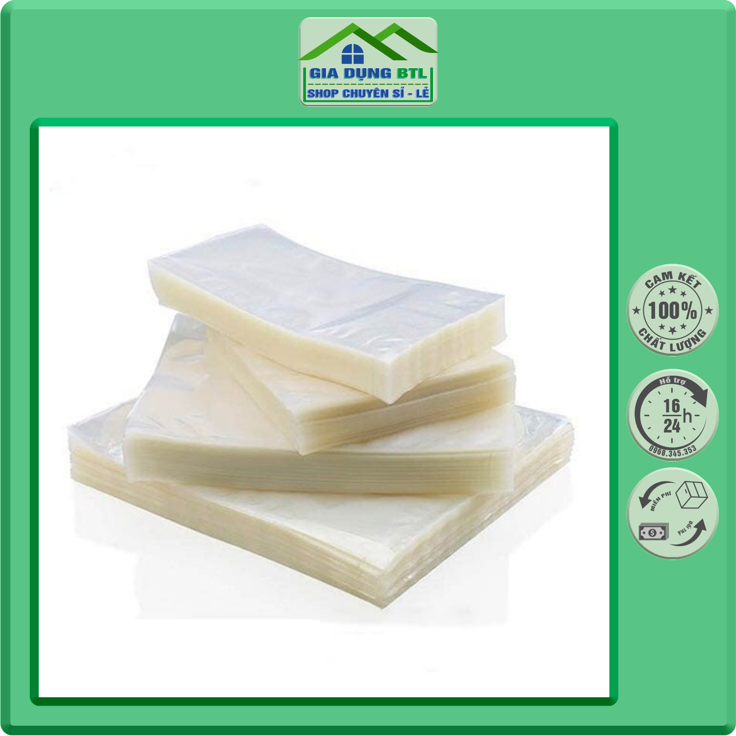 Túi hút chân không bảo quản thực phẩm - set 0.5kg túi hút chân không bảo quản thực phẩm