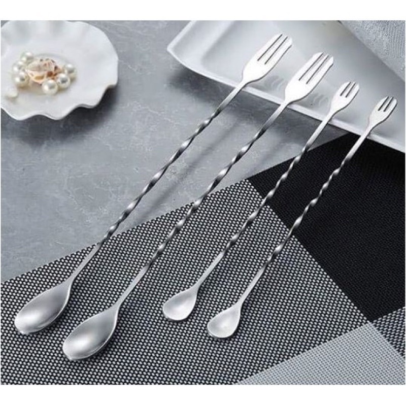 Muỗng Khuấy Inox 2 đầu, Thìa khuấy inox 2 đầu