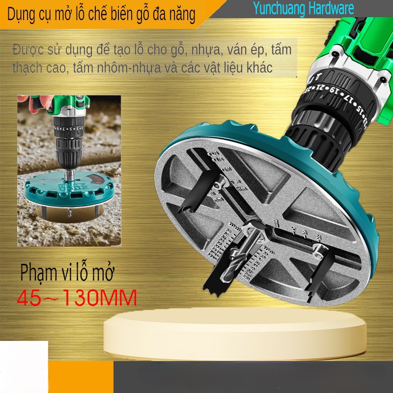 Mũi khoan gỗ / nhựa / đục lỗ đa năng thông dụng có thể điều chỉnh