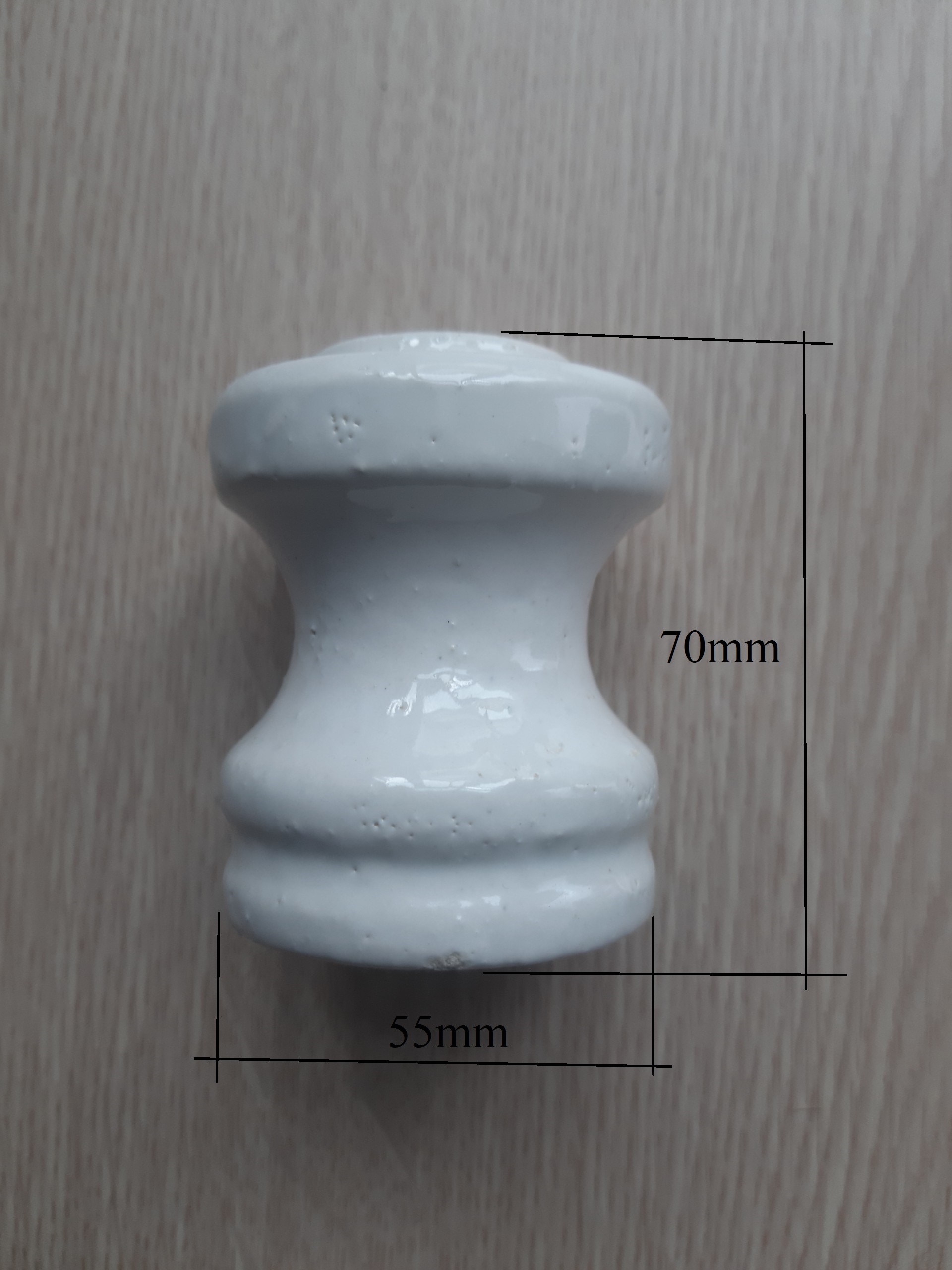 Sứ ống chỉ điện lực buli 70x55mm cuộn sứ cách điện
