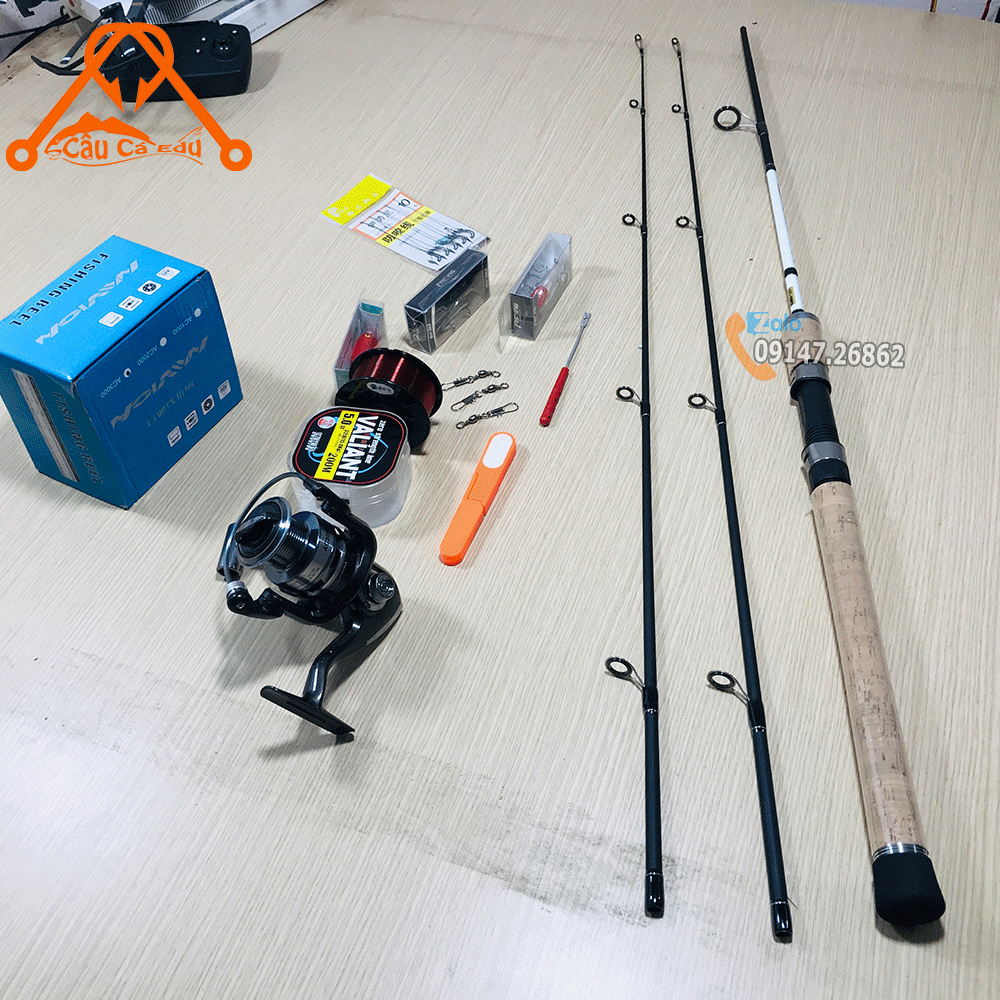 Bộ 42 Cần Câu Lure Multi Siêu Dẻo Không Thể Bị Gãy - Combo Cần Đứng Multi, Máy Navion Ac |CauCaEdu