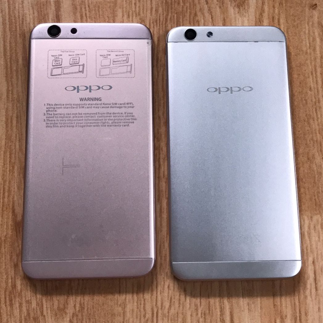 Bộ vỏ /nắp lưng /sườn máy oppo a59 / f1s zin