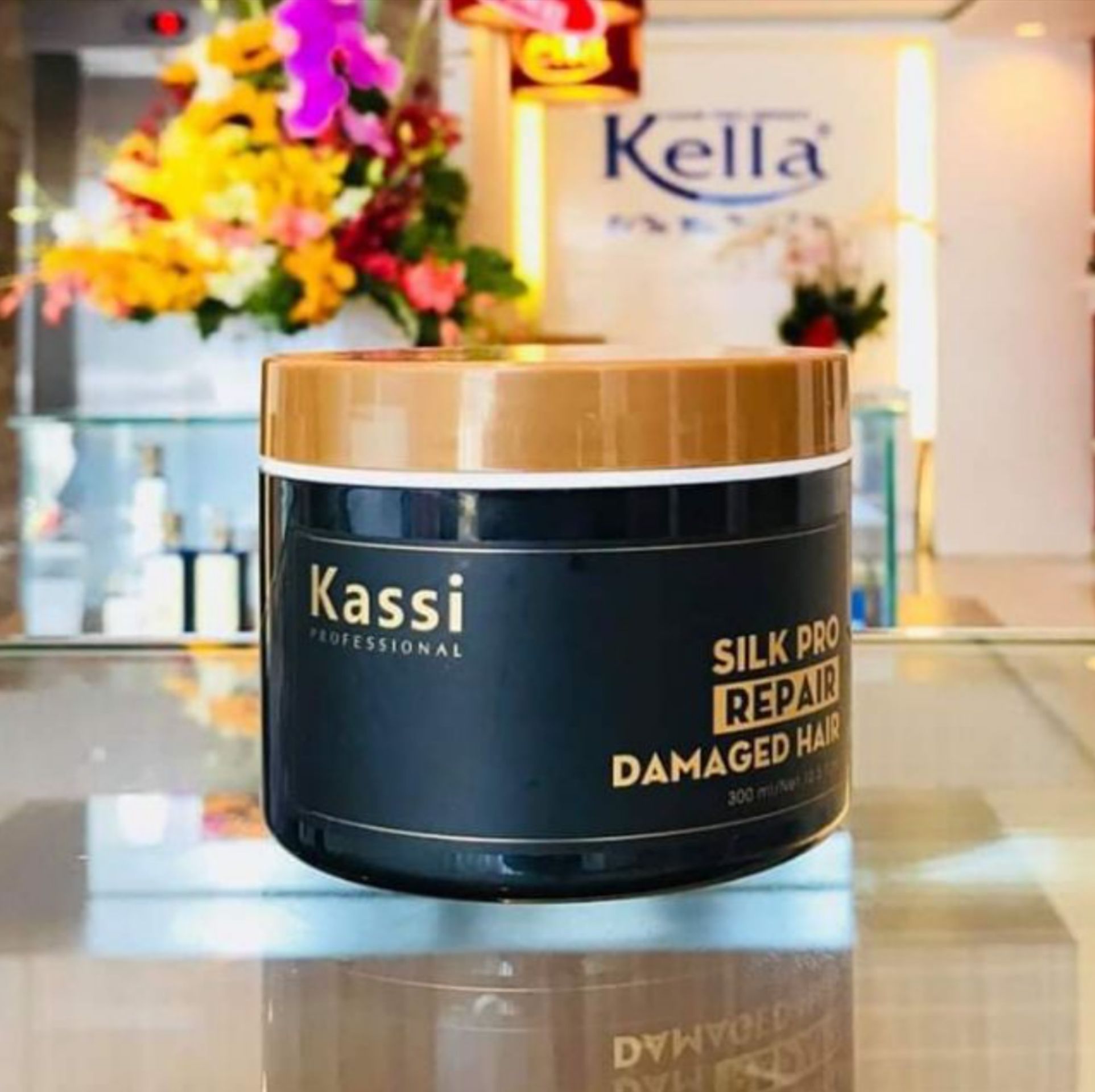 Kem hấp tóc phục hồi hư tổn Kassi Silk Pro Repair 300ml