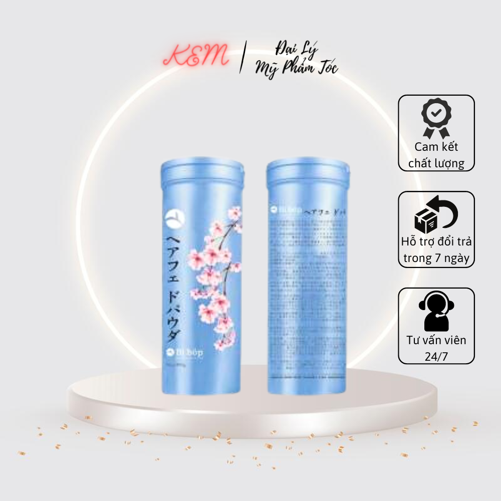 Bột tẩy tóc không xót da đầu bibop màu xanh 400g