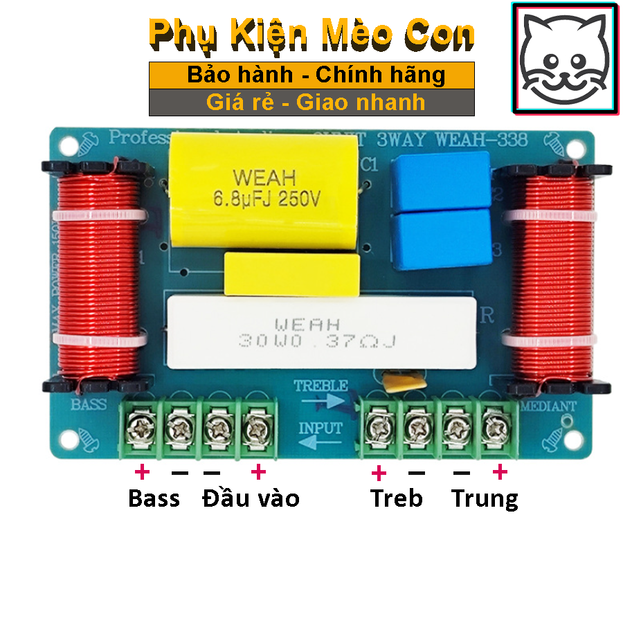 Mạch phân tần loa 3 đường tiếng WEAH338 dùng cho dàn âm thanh gia đình giá 1 chiếc